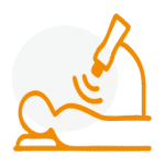 Stoßwellentherapie Icon in Orange – Moderne Schmerzbehandlung in Siegerland