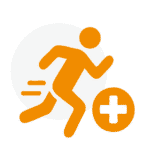 Icon zur sportmedizinischen Betreuung und Behandlung von Verletzungen