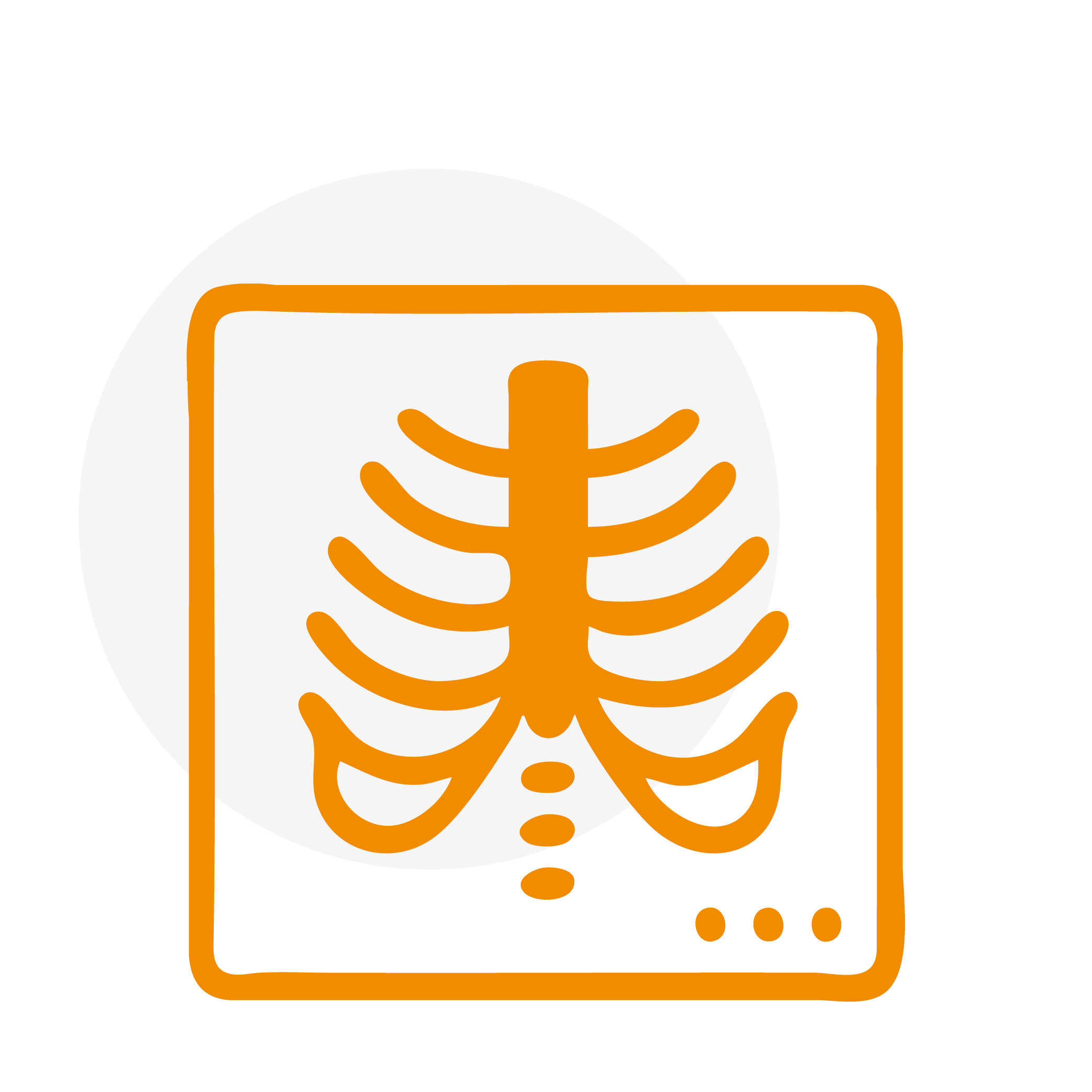 Symbolbild für digitale Röntgendiagnostik der Knochenstruktur