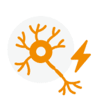 Axomera Therapie Icon in Orange – Moderne Schmerztherapie Siegerland
