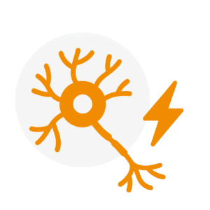 Axomera-Therapie Icon in Orange – Moderne Schmerztherapie Siegerland