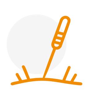 Akupunktur Icon in Orange - Orthopädische Schmerztherapie in Siegen