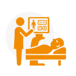 Medistream Wassermassagegerät bei der Behandlung eines Patienten